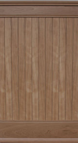 unfinished cherry wainscoting made with shiplap planks.jpg