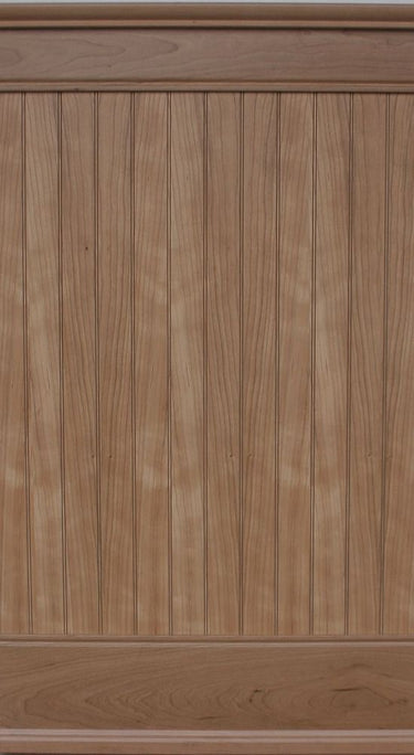 unfinished cherry wainscoting made with shiplap planks.jpg