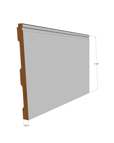 Wooden panel with a white background