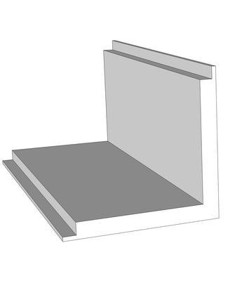 10" PVC Stealth Corner with Rabbeted Edges