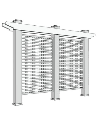 Outdoor Privacy Screen - 12 ft Two Panel