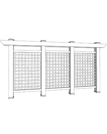 Outdoor Privacy Screen - 16 ft Three Panel