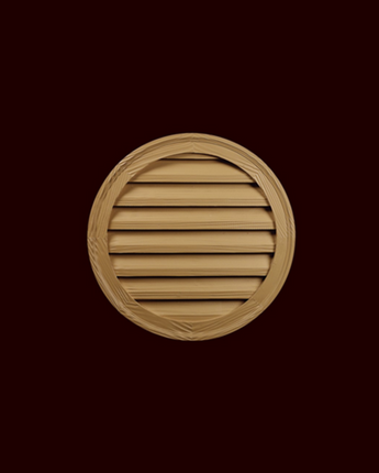 22” Full Round Rough Sawn Louver