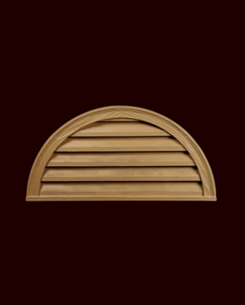 32" Half Round Rough Sawn Functional Louver