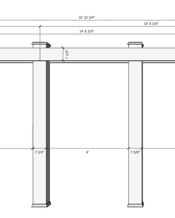 Outdoor Privacy Screen - 16 ft Three Panel