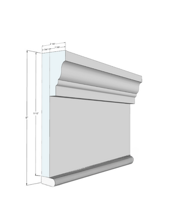 6" PVC Rams Crown Header