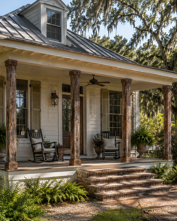 Faux Barn Wood Column Wrap 8"