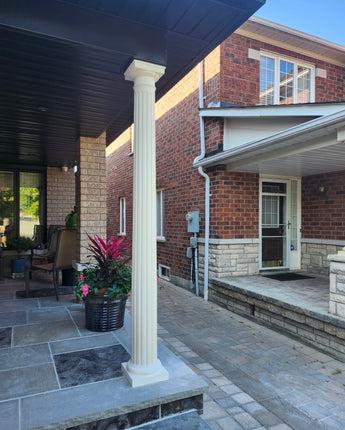 8"  FLUTED, Round, Tapered, FRP Column