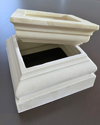 6" Elite FRP Square, Base & Capital Set with Astragal Trim