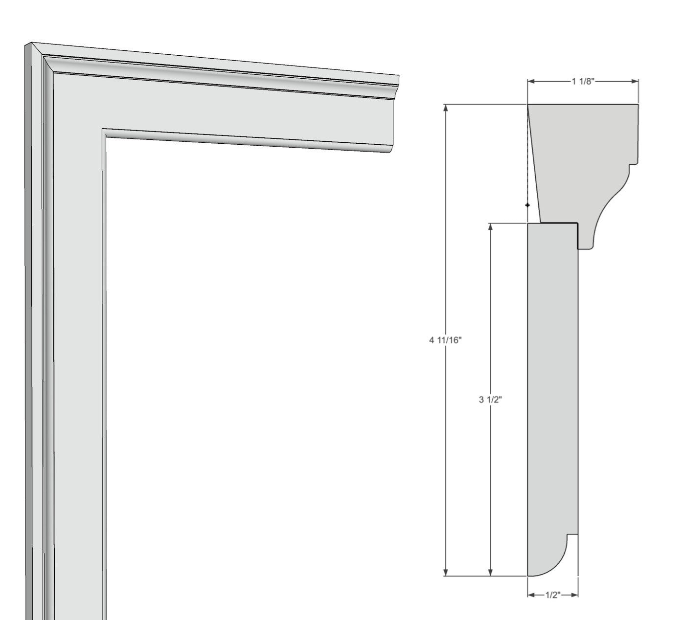 Pan Casing Panel Two-Piece Casing - PVC – Elite Trimworks Corporation