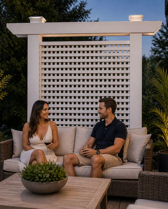 Framed PVC Lattice Panel - 2" Spacing