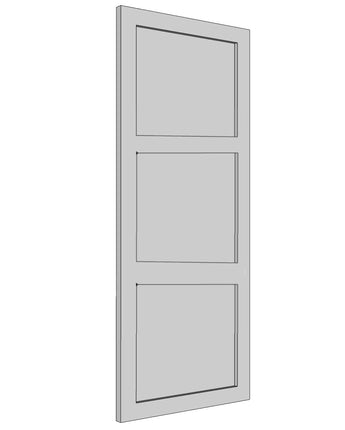 Contractor FLAT Paneled Shutters - PVC (Pair)- Three Equal Panels