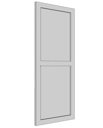 Contractor FLAT Paneled Shutters -  PVC  (Pair)- Two Equal Panels