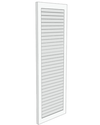 Contractor Solid Louvered Shutters - PVC (Pair)- Single Panel