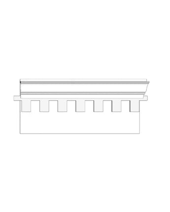 PVC Dentil Header, 12ft