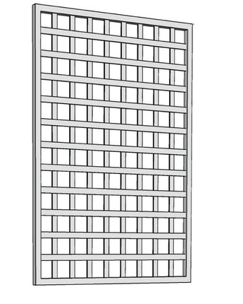 Framed PVC Lattice Panel - 2" Spacing