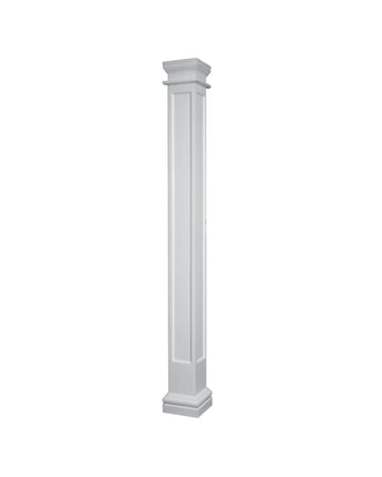 10" Square, Recessed Panel PermaCast Column