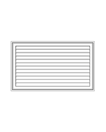 Horizontal Rectangular Louver - with Brickmould