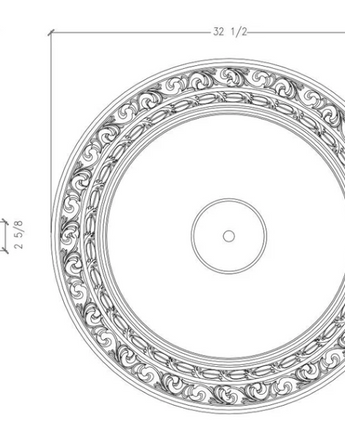 32" Lumière Ceiling Medallion