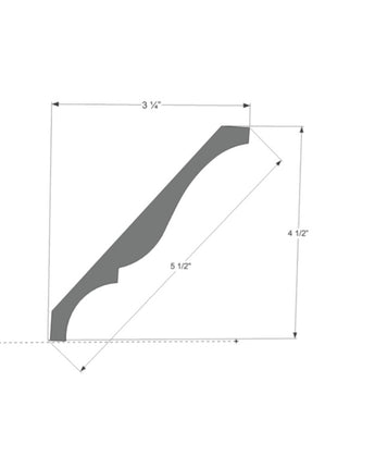 PVC Crown Moulding 6"