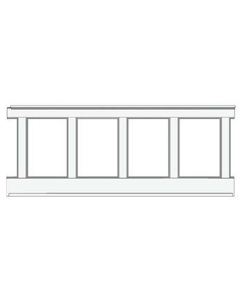 Recessed, Wall Paneled Wainscot Kit, 38" High