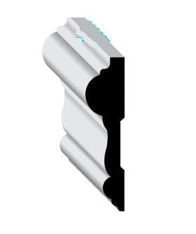 Flexible 2.5" Chair Rail, 8ft