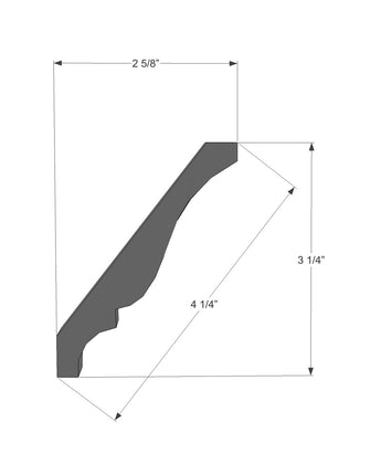 PVC Crown Molding 4"