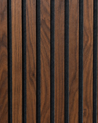 Walnut Slat Wall Panels - Dark Finish