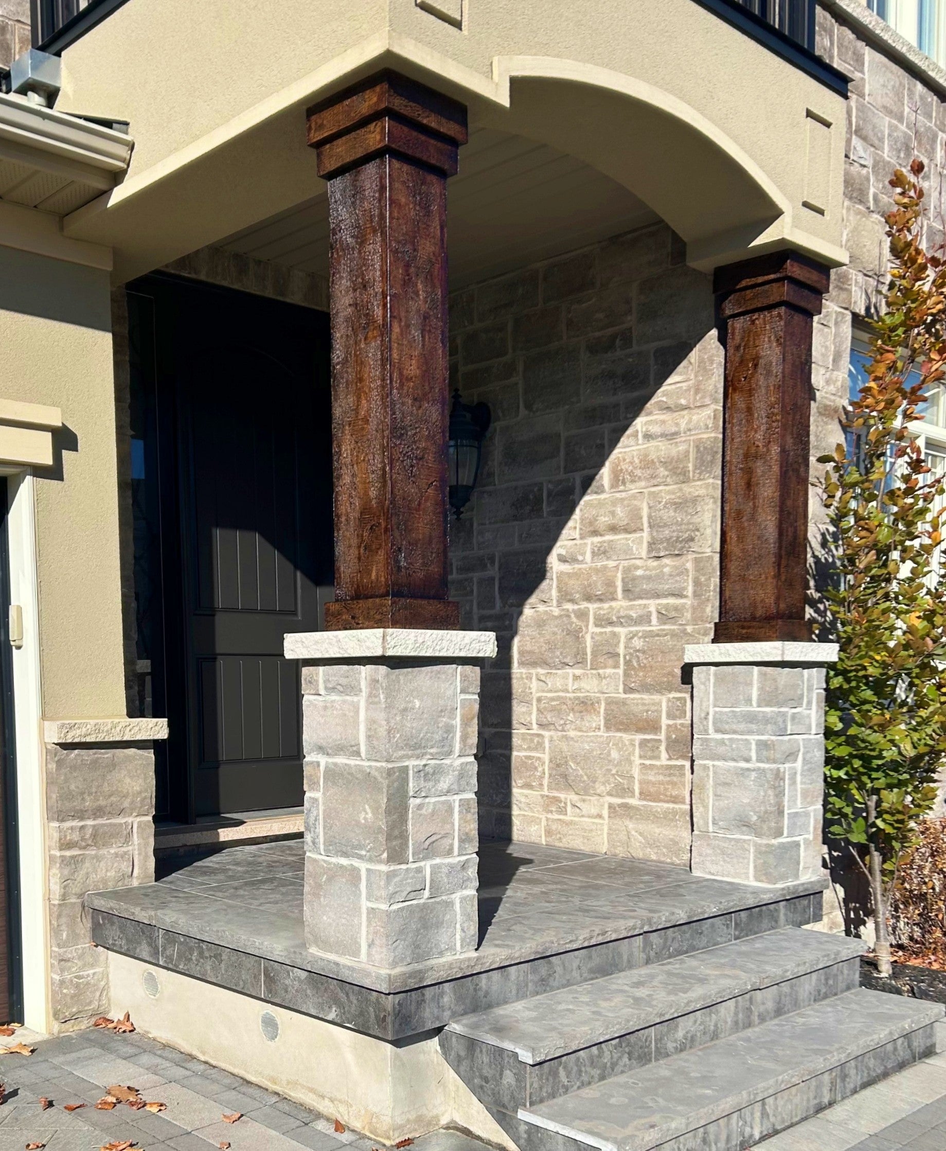 Faux Barn Wood Column Wrap 10