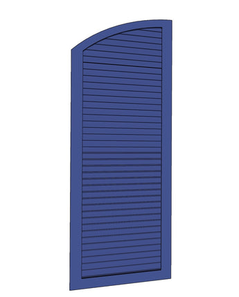 Arched Faux Louvered Shutter - PVC (Pair)- Single Panel