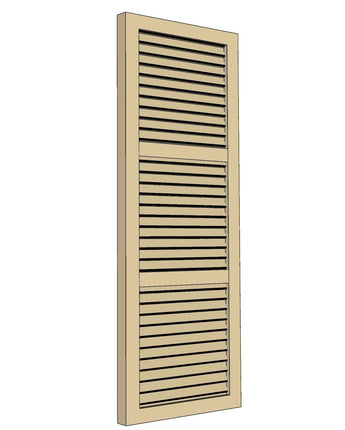 Premier Faux Louvered Shutter (Pair)- Three Equal Panels