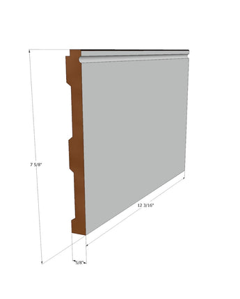 Lower Rail for Paneled or Shaker Wainscoting