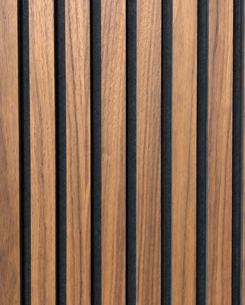 Walnut Slat Wall Panels - Natural Finish