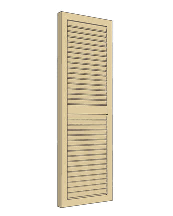 Premier Faux Louvered Shutters (Pair)- Two Equal Panels