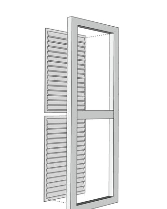 Premier Faux Louvered Shutter (Pair)- Single Panel