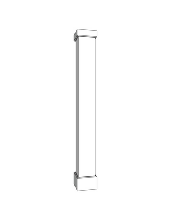 12" Square Classic Fiberglass Column
