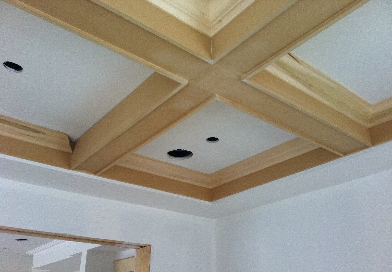 Recessed Wood Ceiling Beam