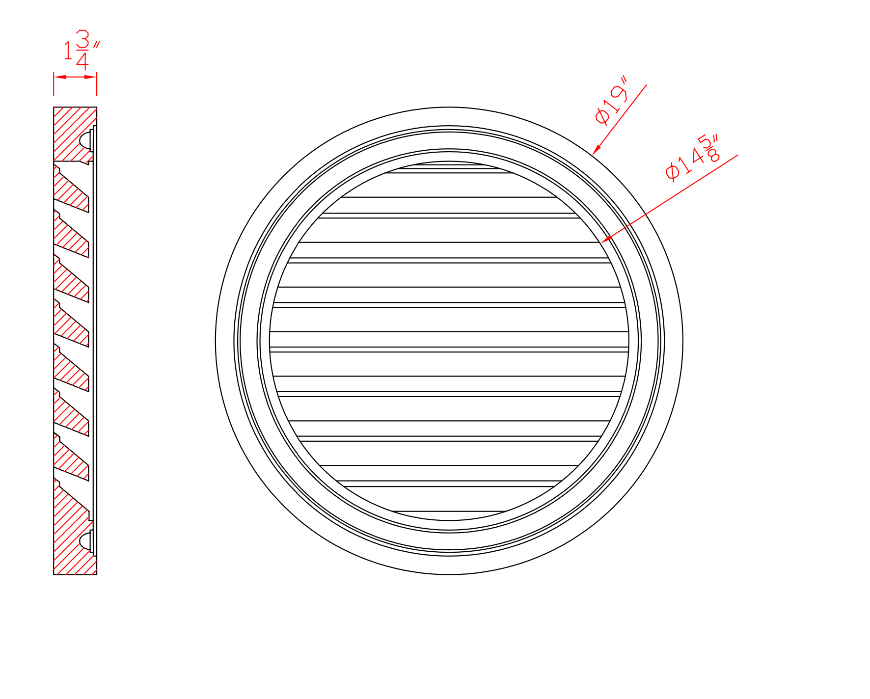 Full Round Functional Louver 16
