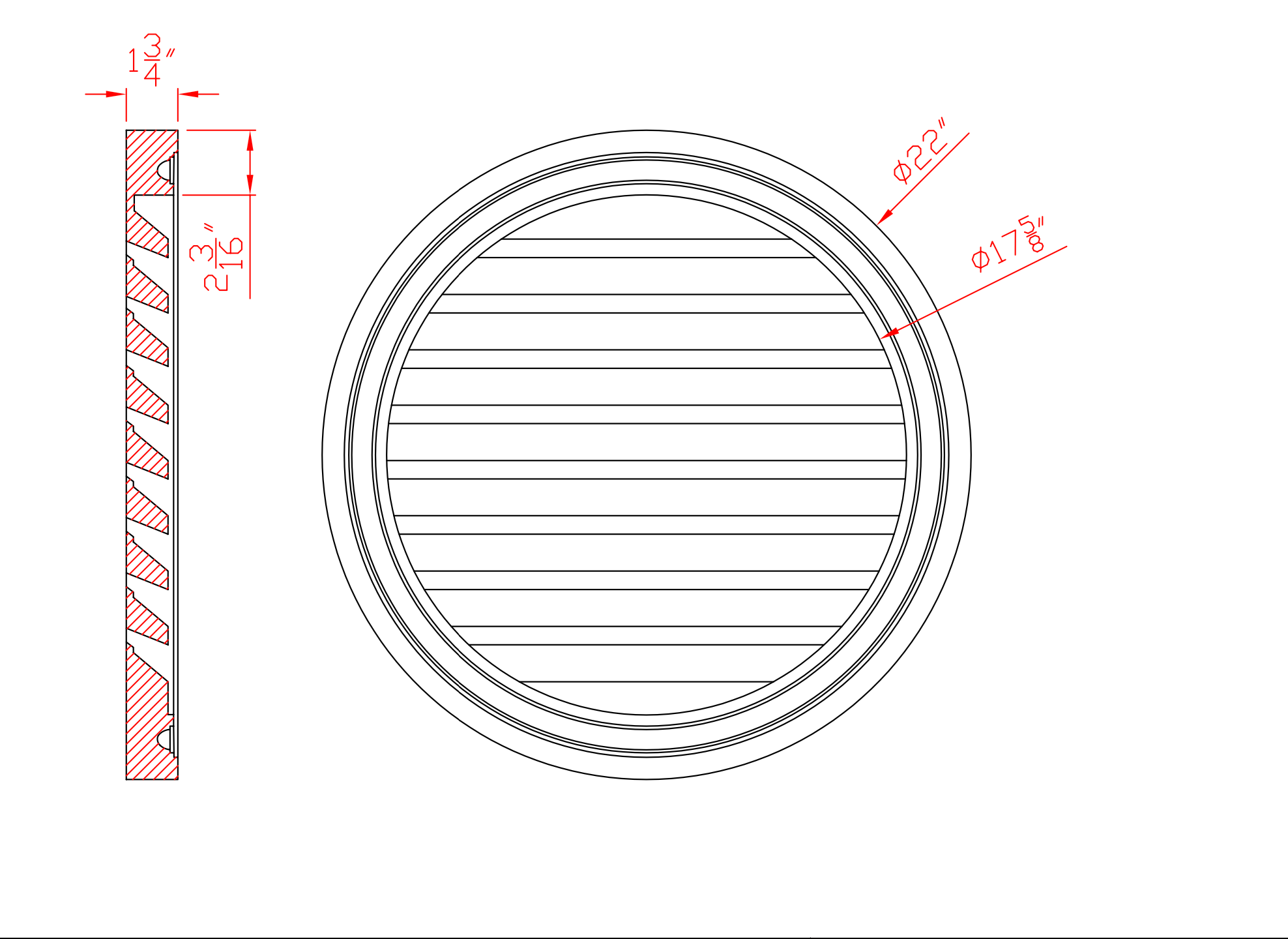 Full Round Functional Louver 16