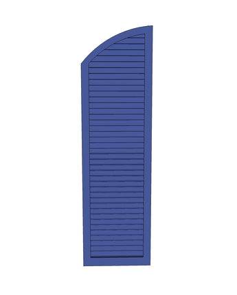 Arched Faux Louvered Shutter - PVC (Pair)- Single Panel